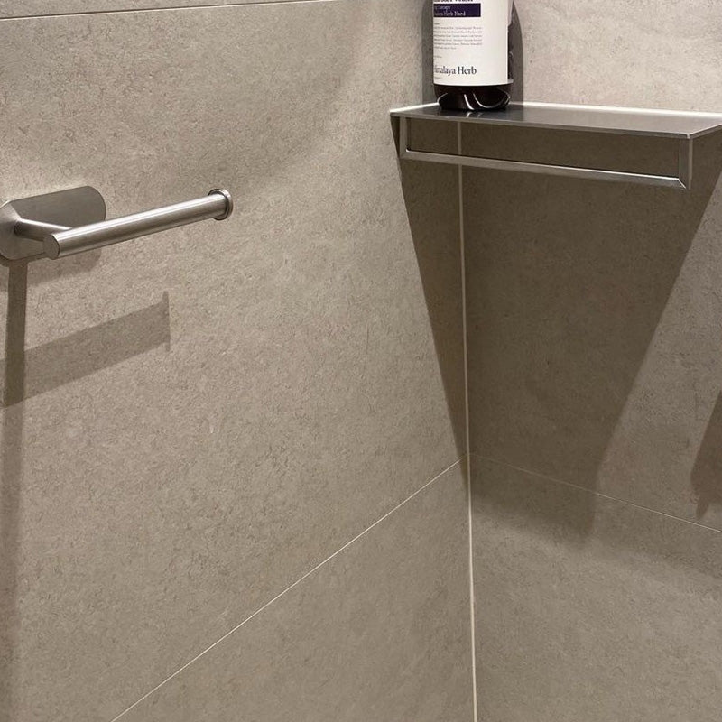 Wall-Mounted Toilet Paper Roll Holder with Phone Shelf