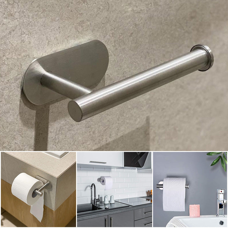 Wall-Mounted Toilet Paper Roll Holder with Phone Shelf