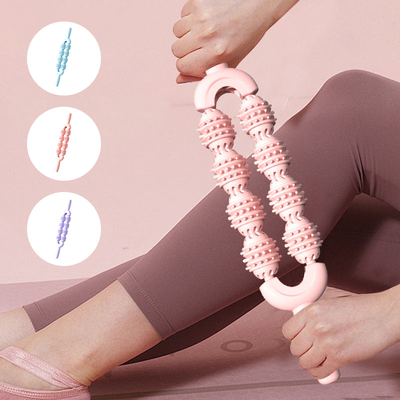 Dual-Row 8-Wheel Sensory Massage Stick