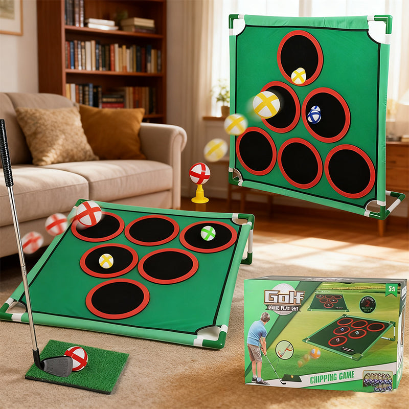 Golf Target Practice Game Mat with Stand