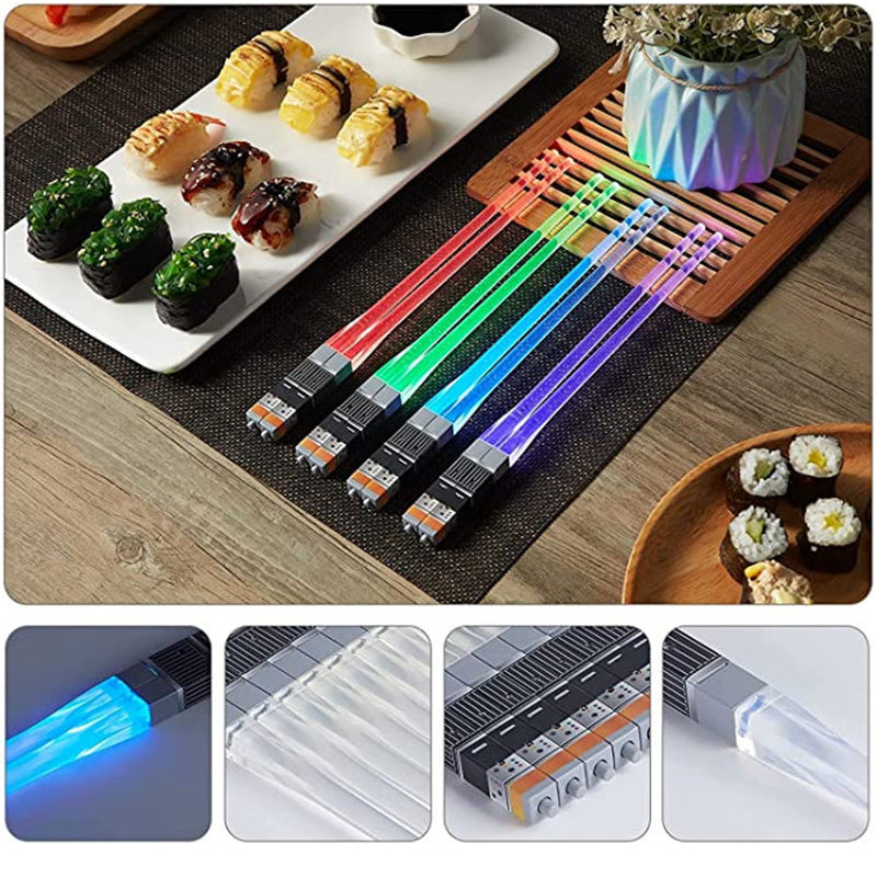 LED 9 colors luminous chopsticks