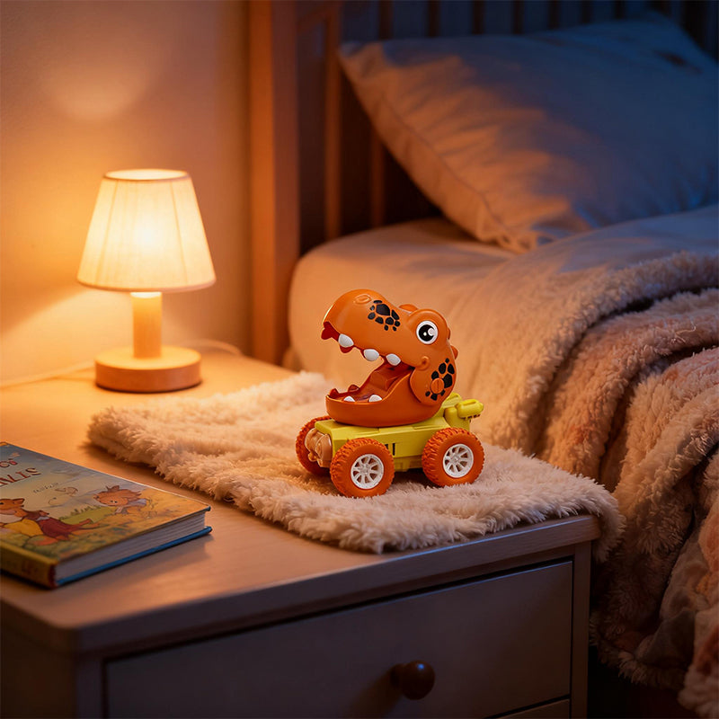 Inertia Press Dinosaur Car Toy