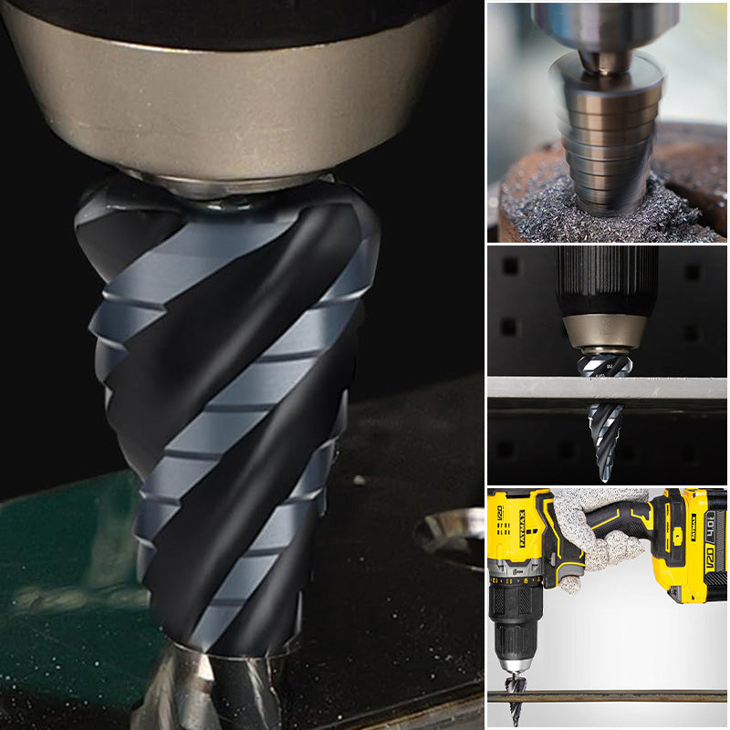 HSS Four-Flute Step Drill Bit Set