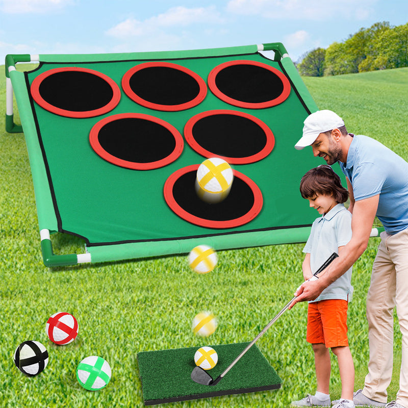 Golf Target Practice Game Mat with Stand