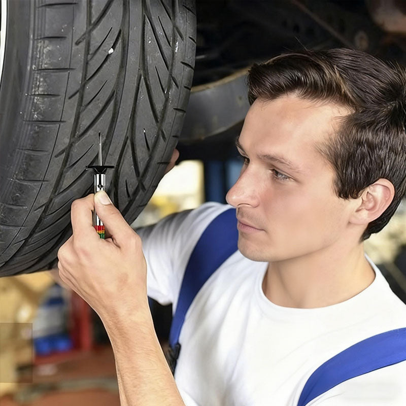 Tire Tread Depth Gauge Metal Tool