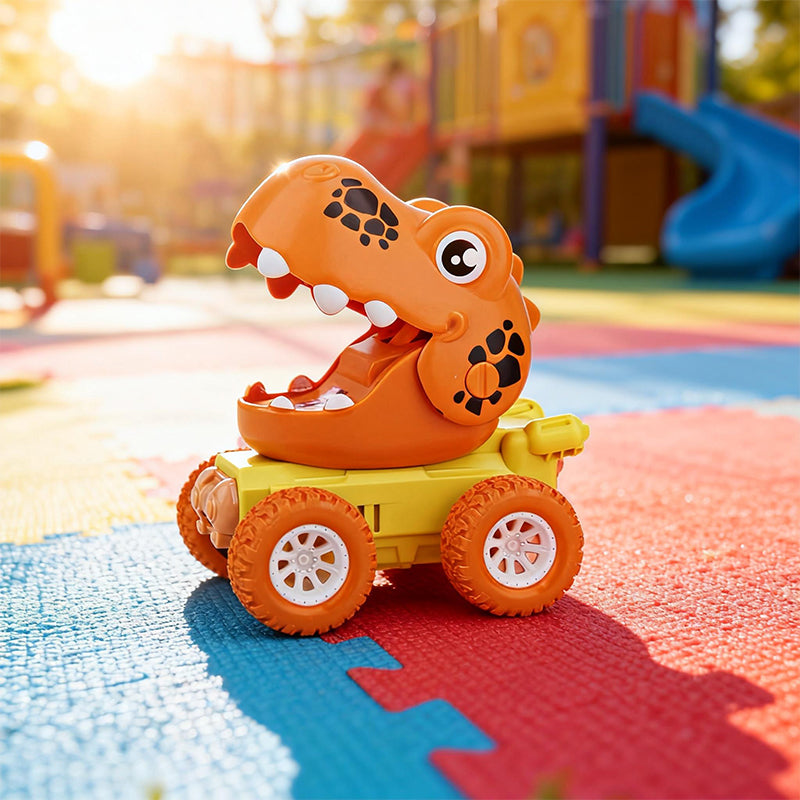 Inertia Press Dinosaur Car Toy