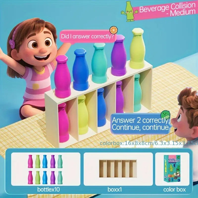 Realistic Beverage Bottle Matching Playset Toy