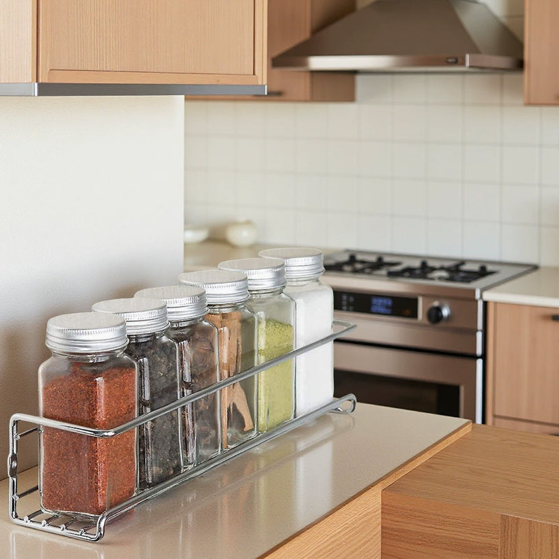 Carbon Steel Wall-Mounted Kitchen Spice Rack