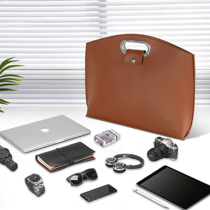 Shockproof Drop-Resistant Leather Computer Carry Bag