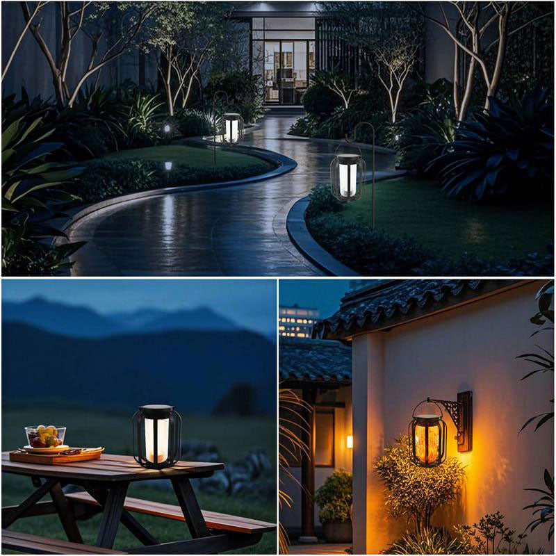 Solar Lantern Outdoor Light with Base