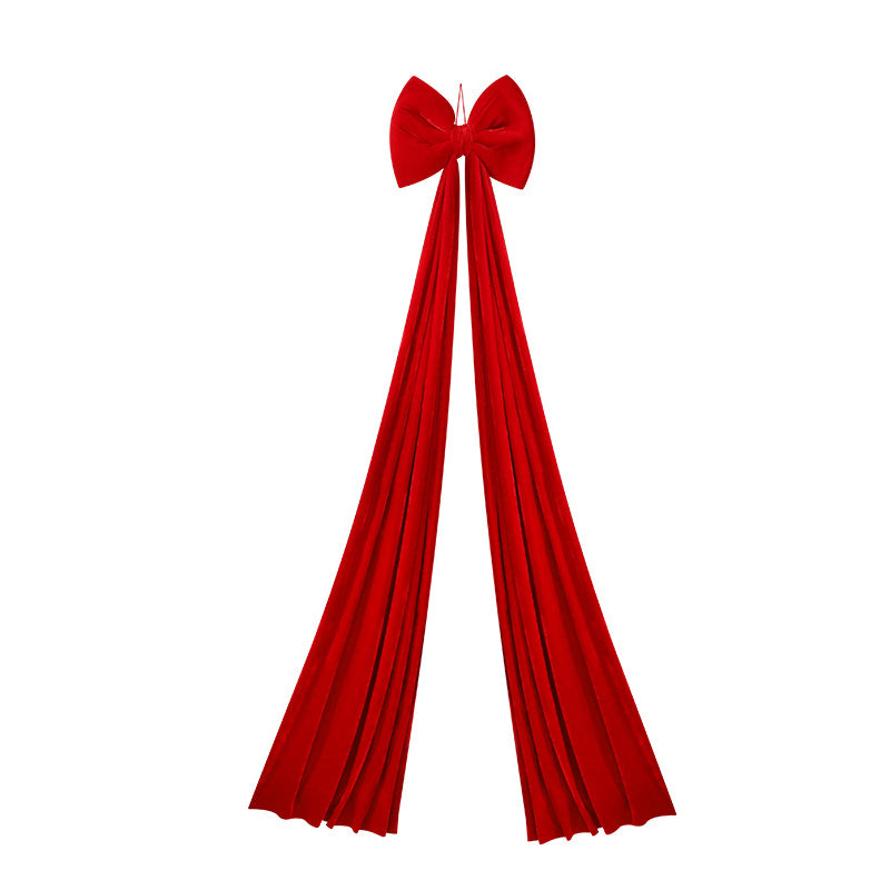 Christmas Tree Velvet Bow Decoration