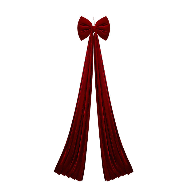 Christmas Tree Velvet Bow Decoration