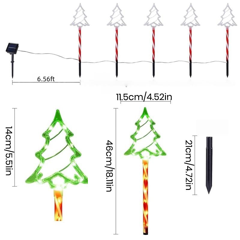 Solar Christmas Tree Lawn Lights