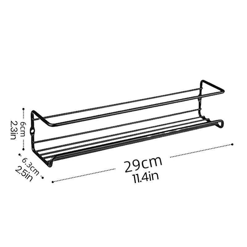 Carbon Steel Wall-Mounted Kitchen Spice Rack