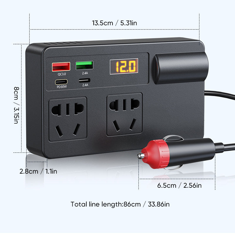 200W Car Power Inverter Charger