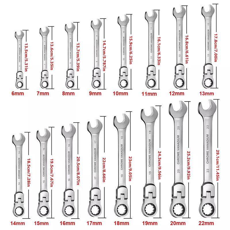 Adjustable Ratchet Wrench Set