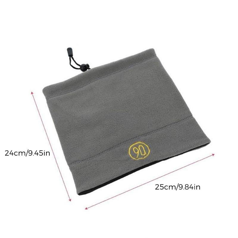 Thickened windproof wool double-sided pullover scarf