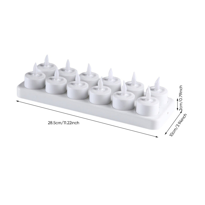 12-Piece Rechargeable LED Flameless Candle Set