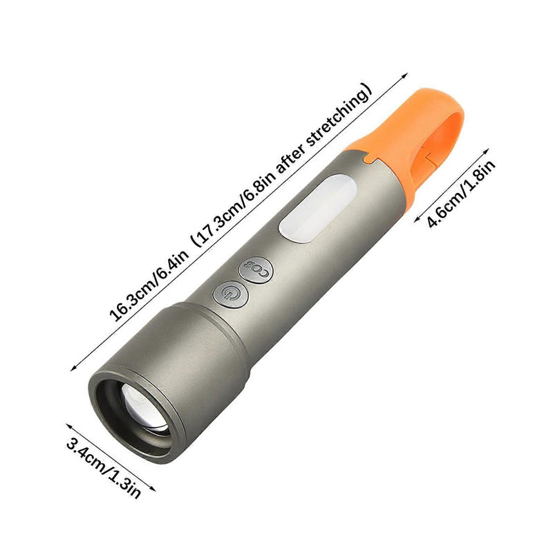 Zoomable Telescopic Focused Multi-functional High-intensity Flashlight