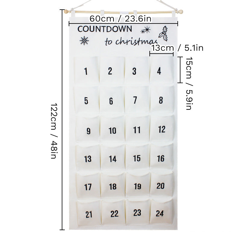 Christmas Countdown Hanging Calendar Bag