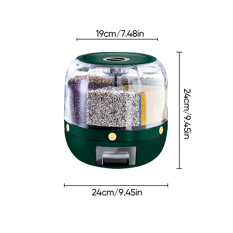 Rotating Partition Grain Storage Container