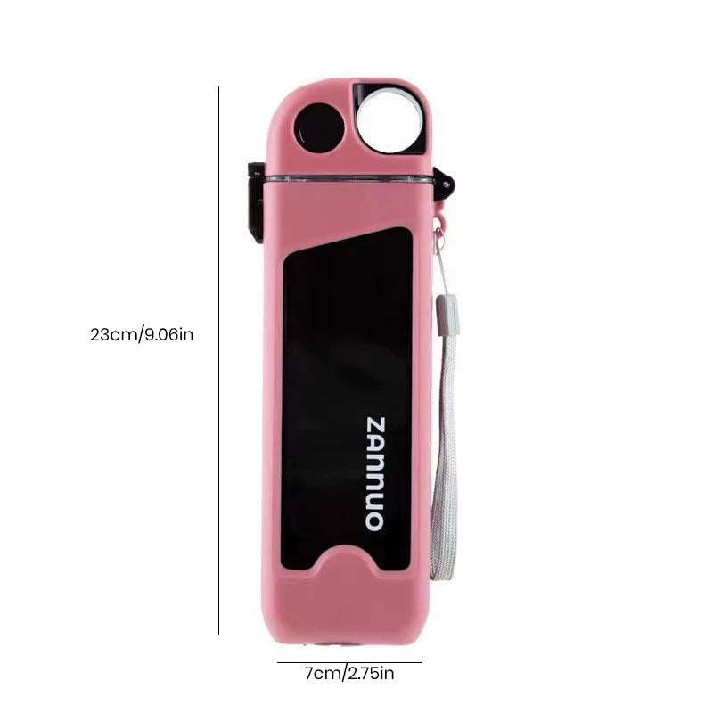 Portable Square Water Bottle with Straw