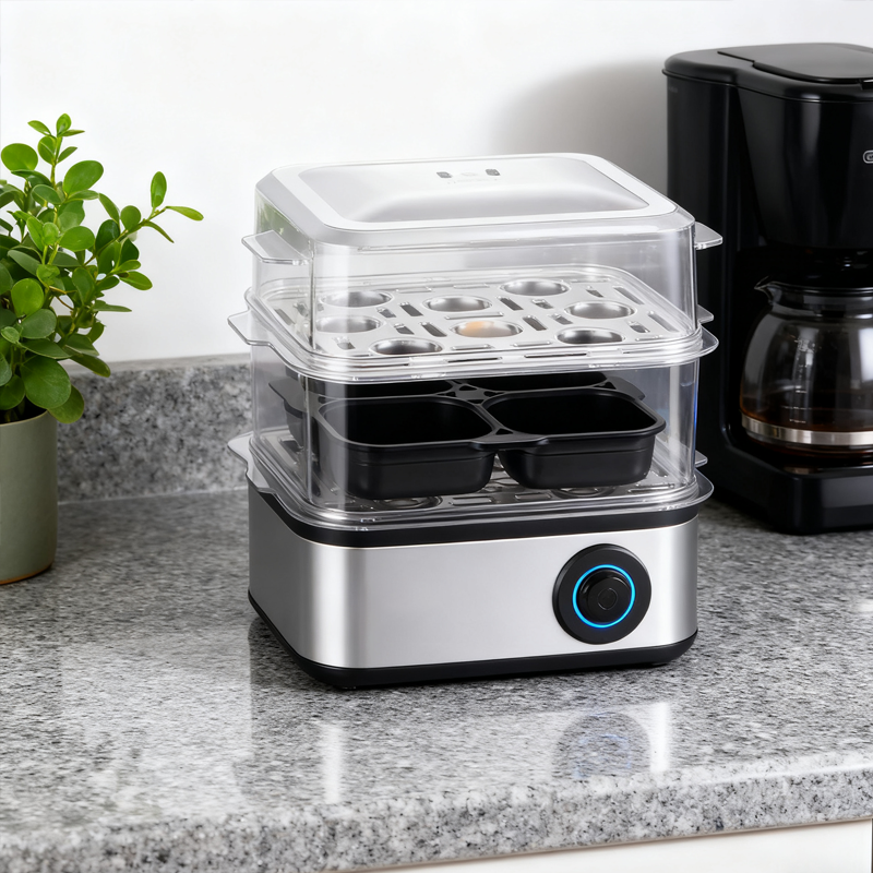 Double-Layer Multi-Function Electric Egg Boiler