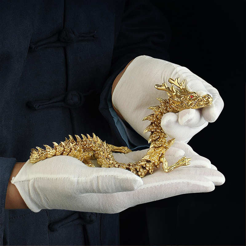 Gold Dragon with Movable Joints