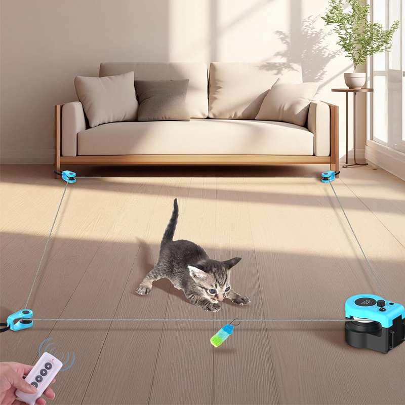 Automatic Manual Weight Loss Running Rope Cat Walking Toy