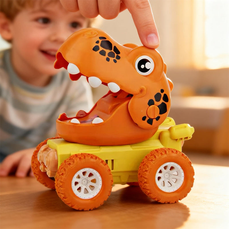 Inertia Press Dinosaur Car Toy