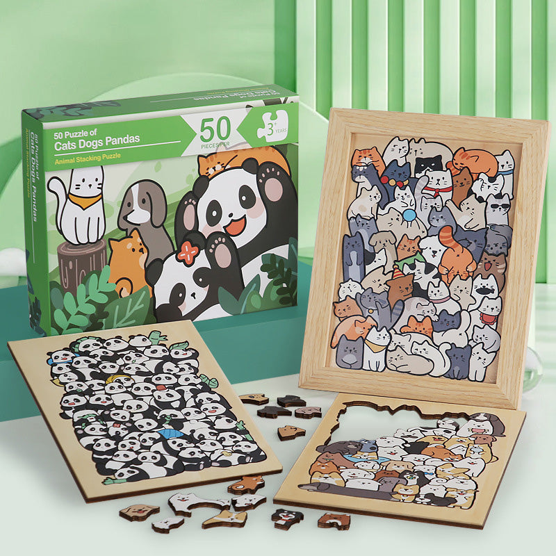 Animal Stacking Puzzle Blocks Toy Set