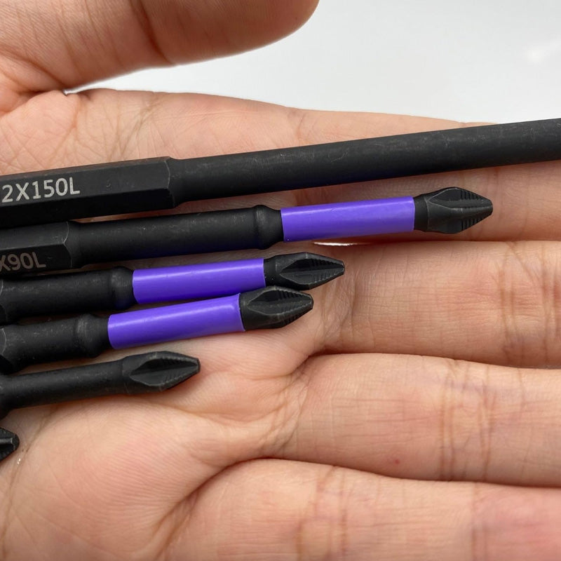 Purple non-slip screwdriver bits set