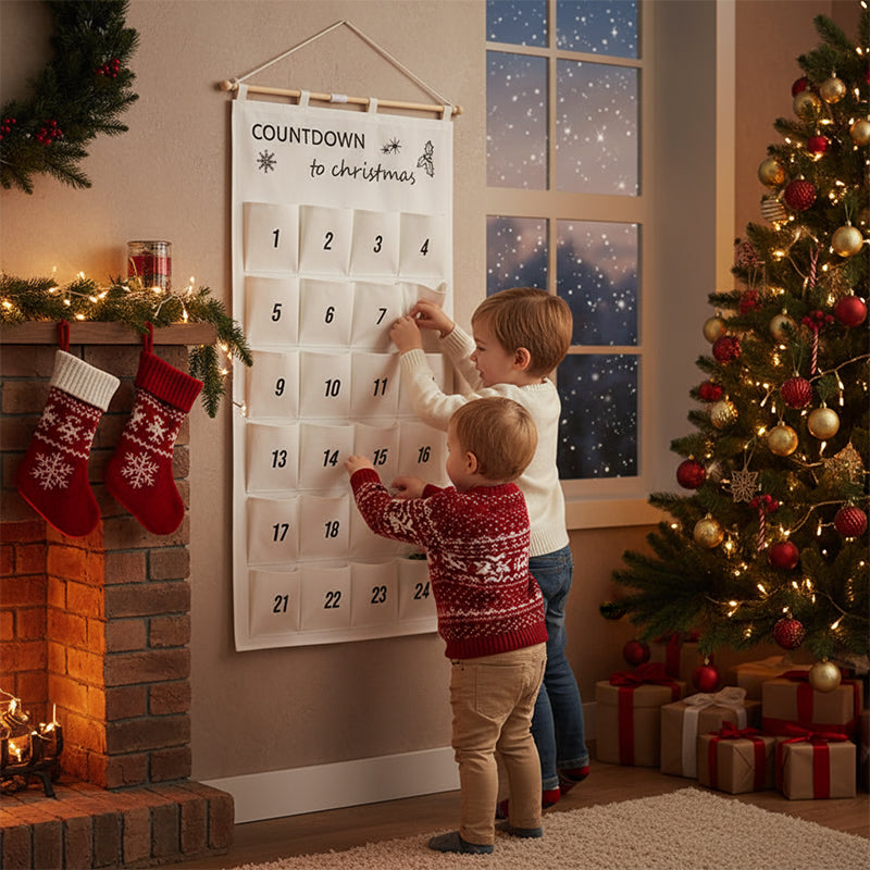 Christmas Countdown Hanging Calendar Bag
