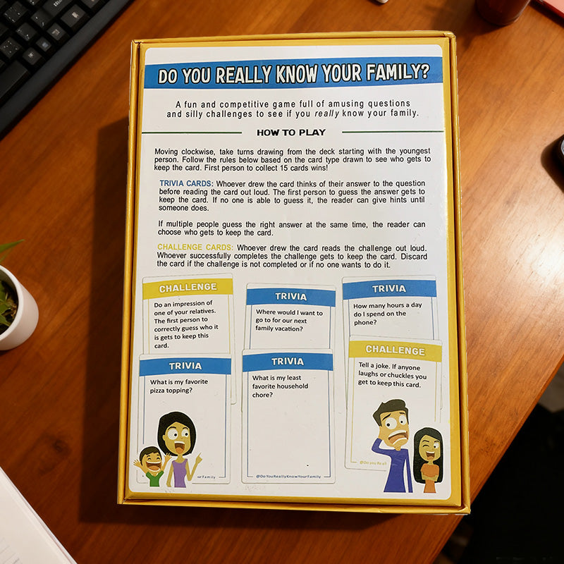 Family Fun Learning Card Game