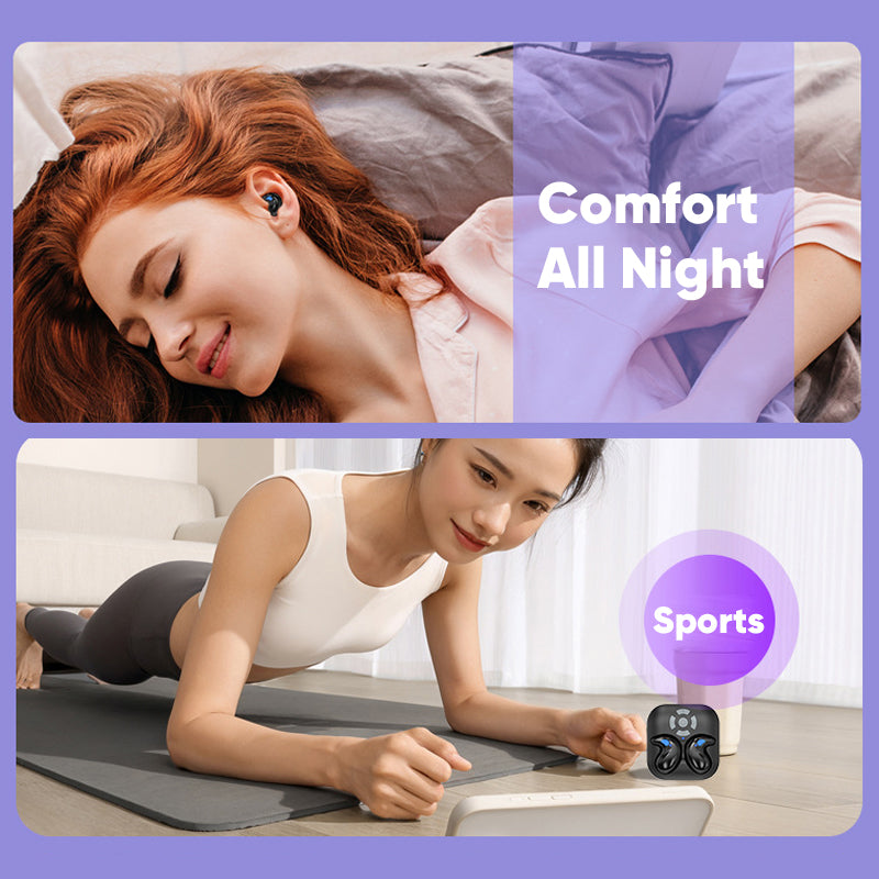 Bluetooth Earbuds Smart Sleep Headphone Watch with Gesture Control