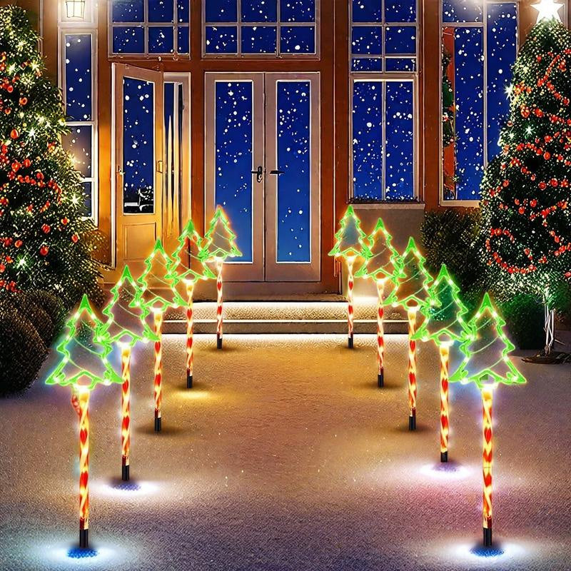 Solar Christmas Tree Lawn Lights
