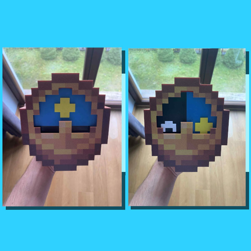 Minecraft Style Clock Desk Decor