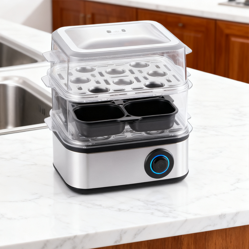 Double-Layer Multi-Function Electric Egg Boiler