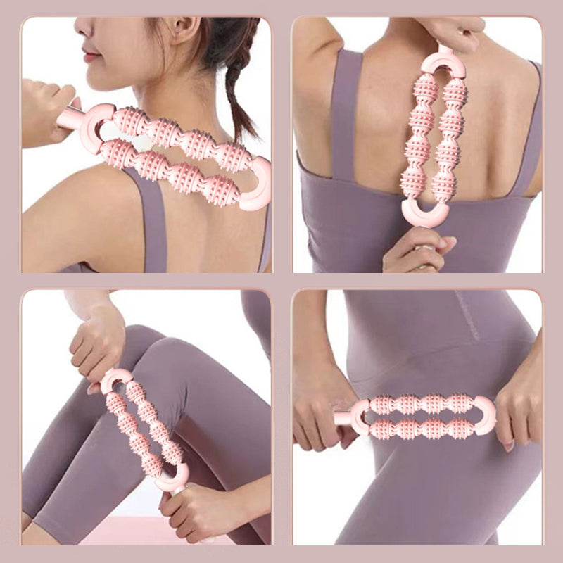 Dual-Row 8-Wheel Sensory Massage Stick