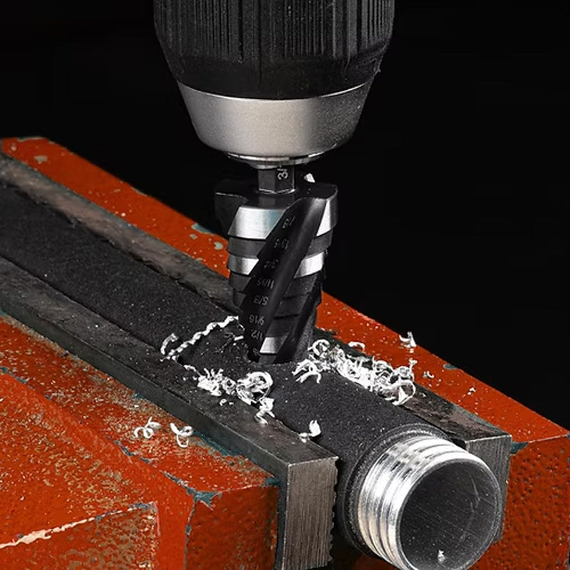 HSS Four-Flute Step Drill Bit Set