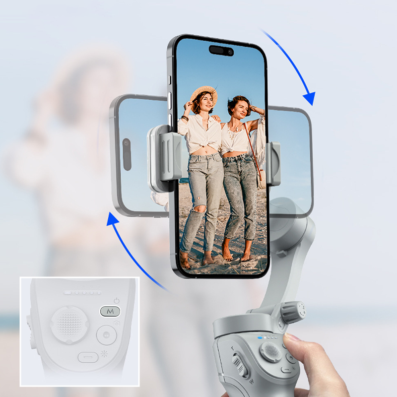 Gimbal Stabilizer for Smartphone with Wireless Charging
