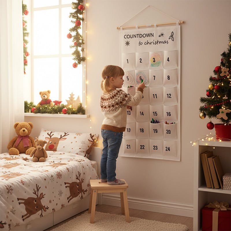 Christmas Countdown Hanging Calendar Bag