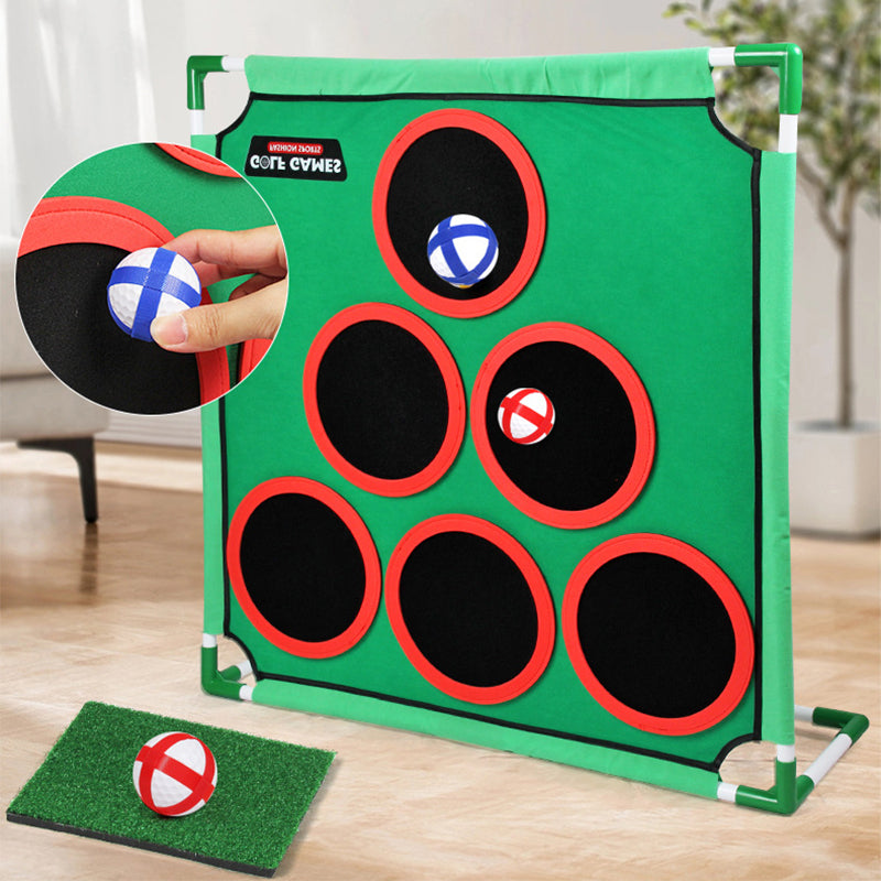 Golf Target Practice Game Mat with Stand