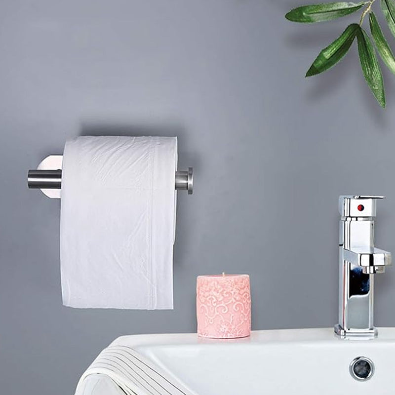 Wall-Mounted Toilet Paper Roll Holder with Phone Shelf