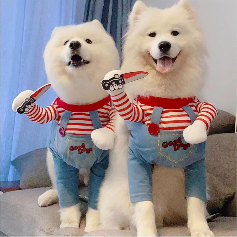 Pet Halloween 3D Clothes Deadly Doll Funny Transformation Costume