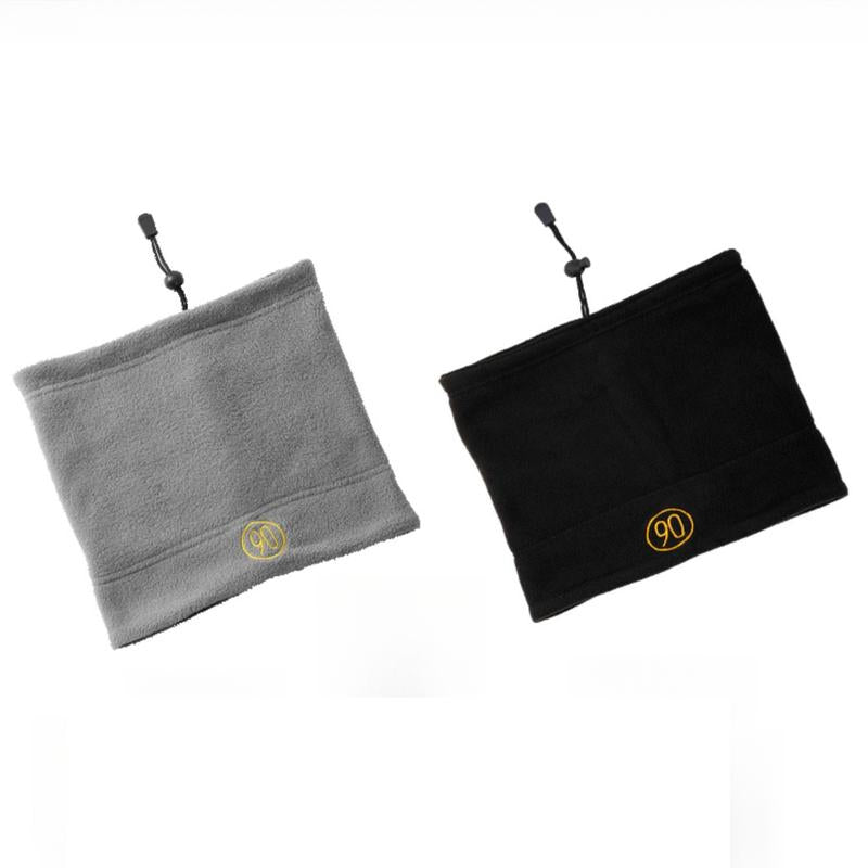 Thickened windproof wool double-sided pullover scarf