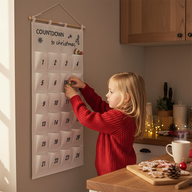 Christmas Countdown Hanging Calendar Bag