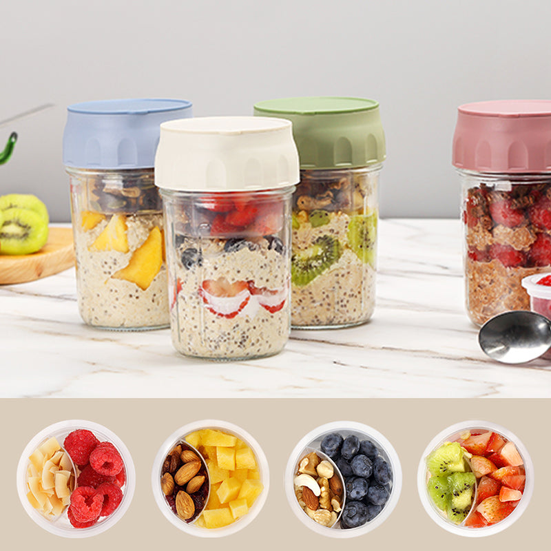 Sealed Breakfast Cup with Folding Spoon