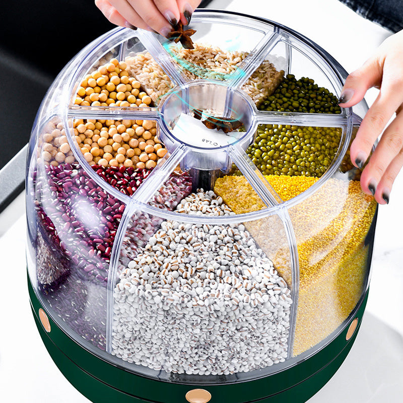 Rotating Partition Grain Storage Container