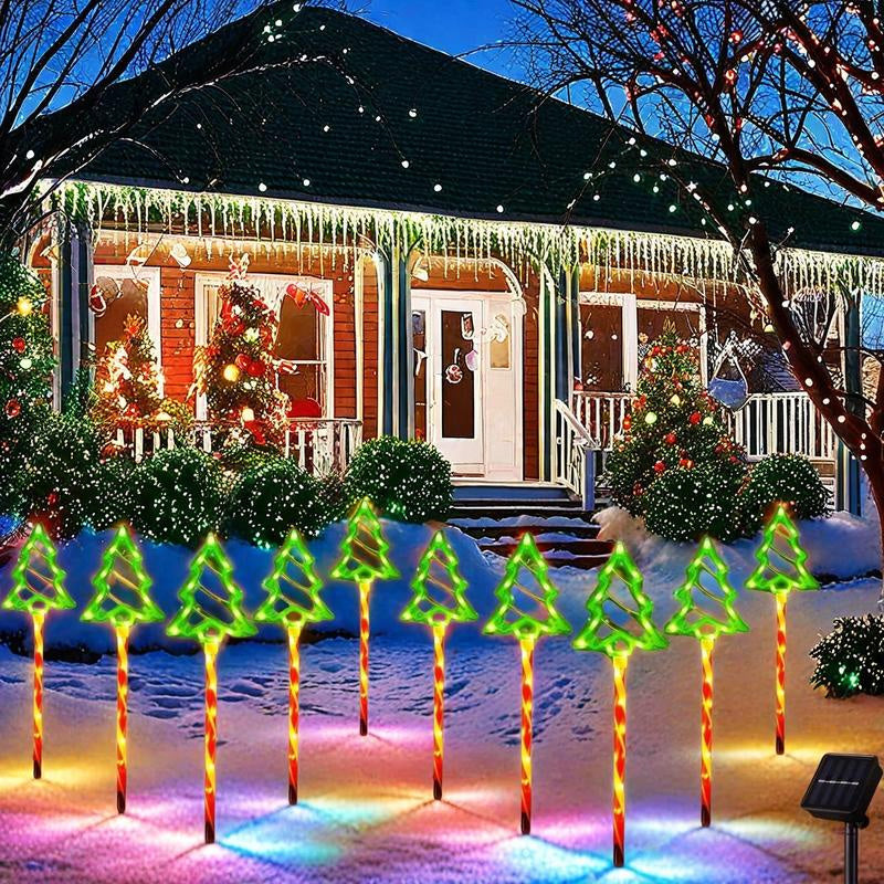 Solar Christmas Tree Lawn Lights